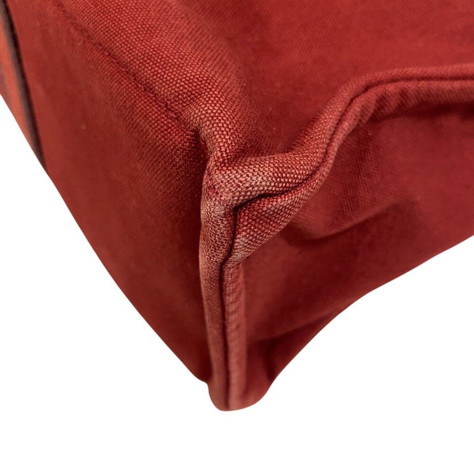 Hermes Tote Bag Cotton canvas Red Handbag Shoulder Bag Hermes Fool ToeMM Women(Unisex)