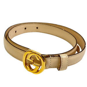 Gucci belt 036ã»1046ã»0980 PVC, Leather beige 65/26