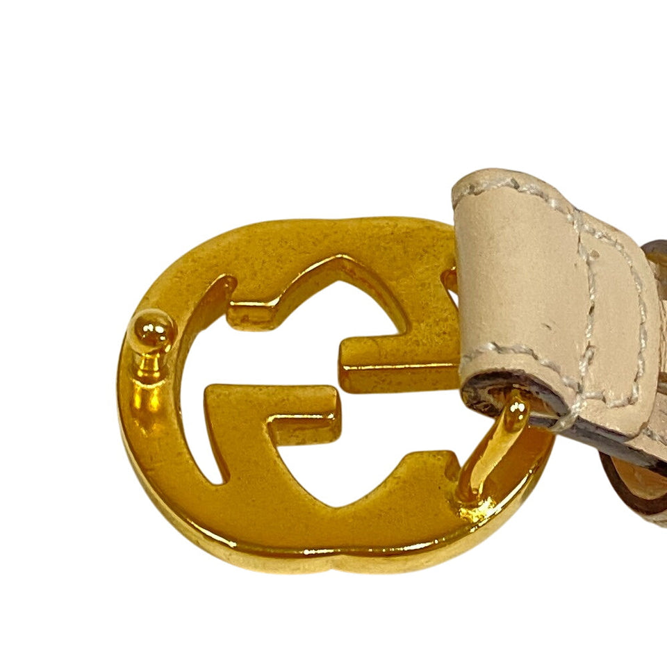 Gucci belt 036ã»1046ã»0980 PVC, Leather beige 65/26