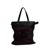 Burberry Tote Bag Nylon purple Shoulder Hose Pattern Nova Check Women