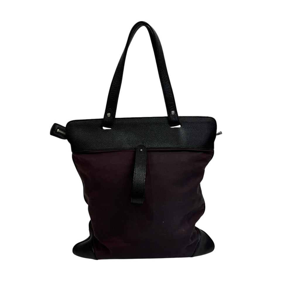 Burberry Tote Bag Nylon purple Shoulder Hose Pattern Nova Check Women
