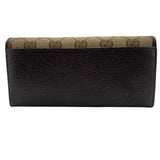 Gucci Long Wallet Purse 118377 GG canvas, leather Brown