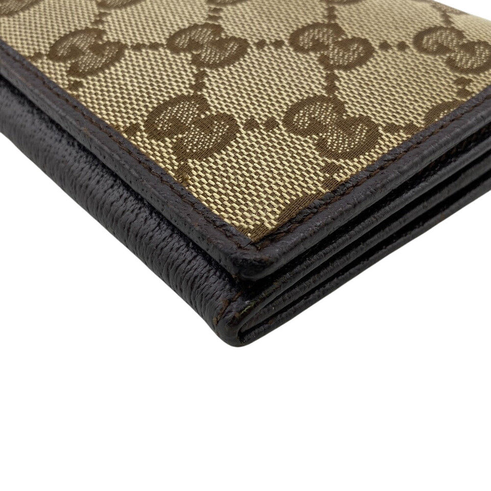 Gucci Long Wallet Purse 118377 GG canvas, leather Brown