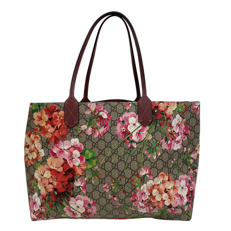 Gucci Tote Bag 368568 GG Supreme Canvas beige Shoulder Bag GG Blooms Women