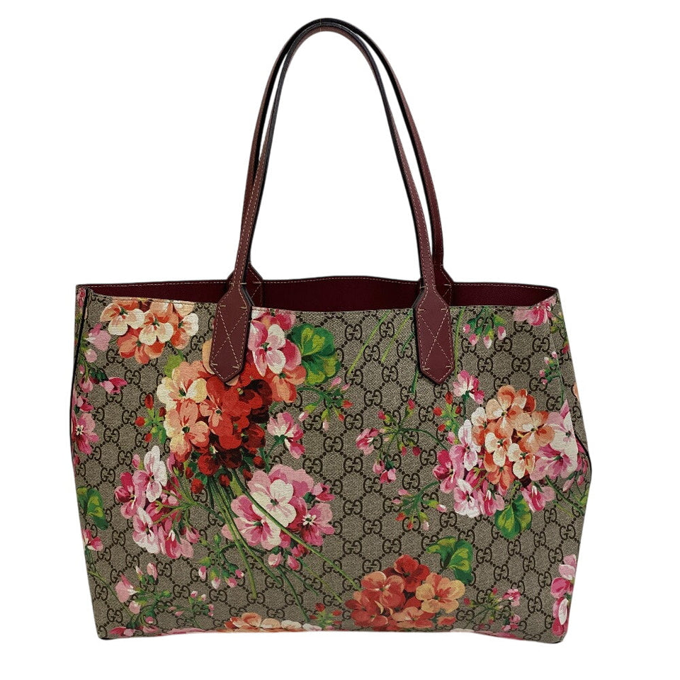 Gucci Tote Bag 368568 GG Supreme Canvas beige Shoulder Bag GG Blooms Women