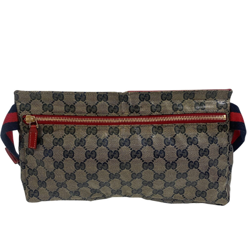 Gucci Waist bag 28566 GG Supreme Canvas Red Waist bag GG Supreme Shelley mens