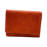Gucci Tri-fold wallet 261502 leather Orange W Hook Wallet  Guccisima Women