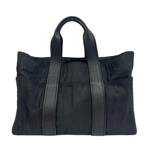 Hermes Tote Bag Nylon, Leather black Akapu Luco
