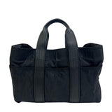Hermes Tote Bag Nylon, Leather black Akapu Luco