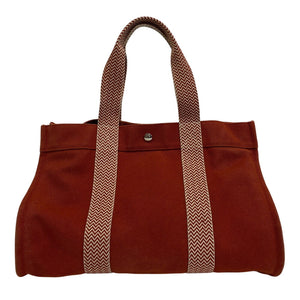 Hermes Tote Bag Cotton canvas Orange Cannes MM Women