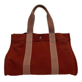 Hermes Tote Bag Cotton canvas Orange Cannes MM Women