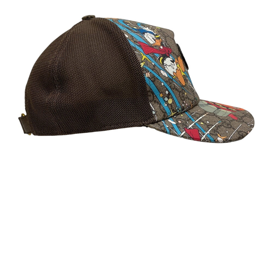 Gucci cap 648843 GG Supreme canvas, leather Brown GG pattern Baseball cap M58ï½ï½