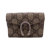Gucci Bifold Wallet GG Supreme Canvas beige Chain wallet GG Supreme Women
