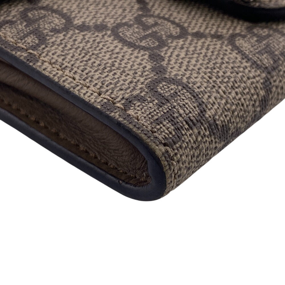 Gucci Bifold Wallet GG Supreme Canvas beige Chain wallet GG Supreme Women