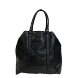 Gucci Tote Bag 223668 PVC coated canvas black GG implementation