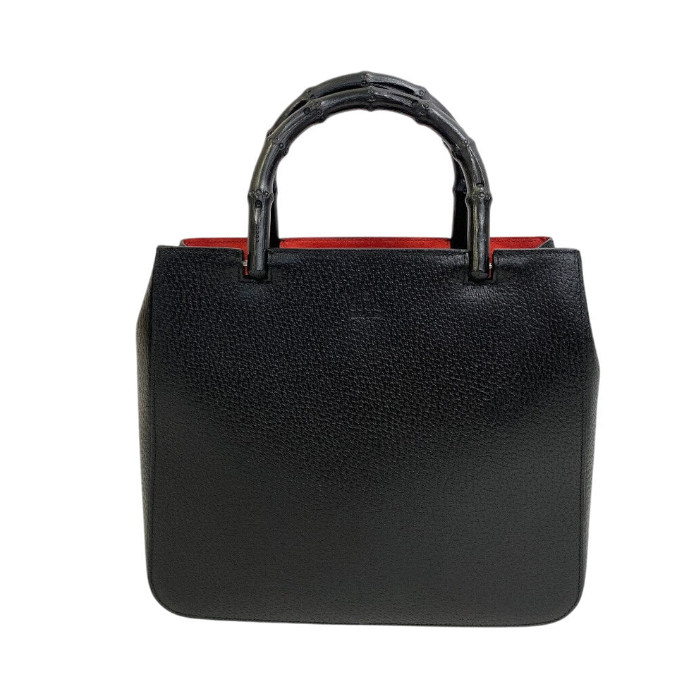 Gucci Handbag leather black Bamboo