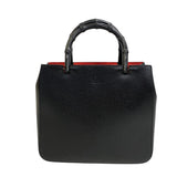 Gucci Handbag leather black Bamboo