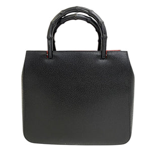 Gucci Handbag leather black Bamboo