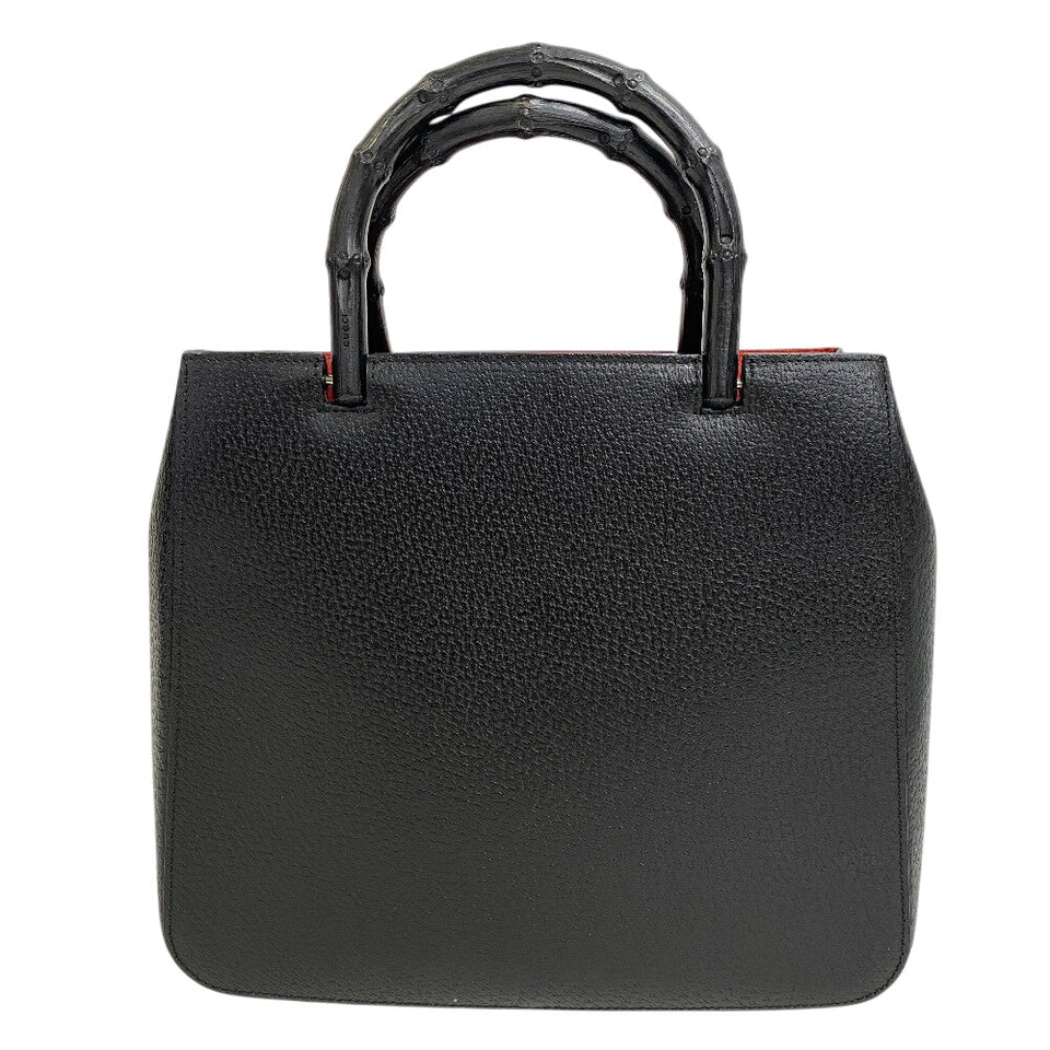 Gucci Handbag leather black Bamboo