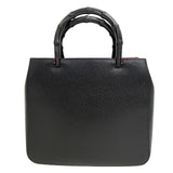 Gucci Handbag leather black Bamboo