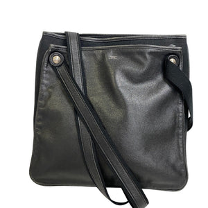 Hermes Shoulder Bag Leather, Canvas black Mrs. hippies