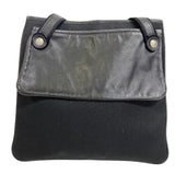 Hermes Shoulder Bag Leather, Canvas black Mrs. hippies