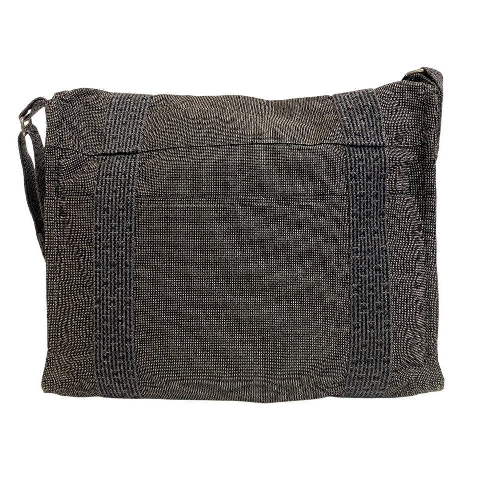 Hermes Shoulder Bag canvas gray Her Line Bassus MM