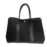 Hermes Handbag leather black Garden party TPM