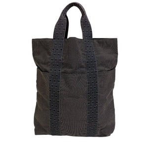 Hermes Tote Bag canvas black Her Line Cabas