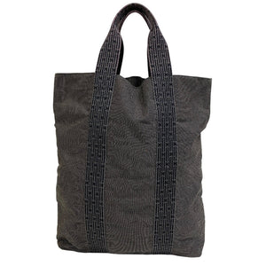Hermes Tote Bag canvas black Her Line Cabas