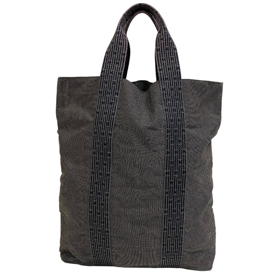 Hermes Tote Bag canvas black Her Line Cabas
