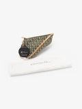 Christian Dior Saddle Pochette Green Canvas Mini