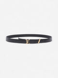 Louis Vuitton LV Initials Belt Black / Gold Leather 85cm / 34"
