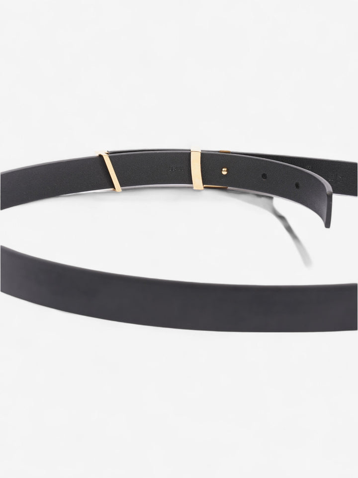 Louis Vuitton LV Initials Belt Black / Gold Leather 85cm / 34"