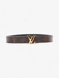 Louis Vuitton LV Initiales Reversible Belt Monogram / Black / Gold Canvas 90cm / 36"