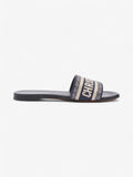 Christian Dior Dway Slides Navy / White Canvas EU 37.5 UK 4.5