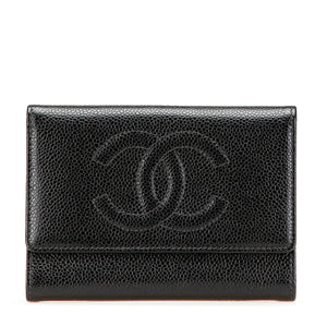 Chanel Coco Mark Caviar Skin Trifold Wallet