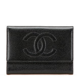Chanel Coco Mark Caviar Skin Trifold Wallet