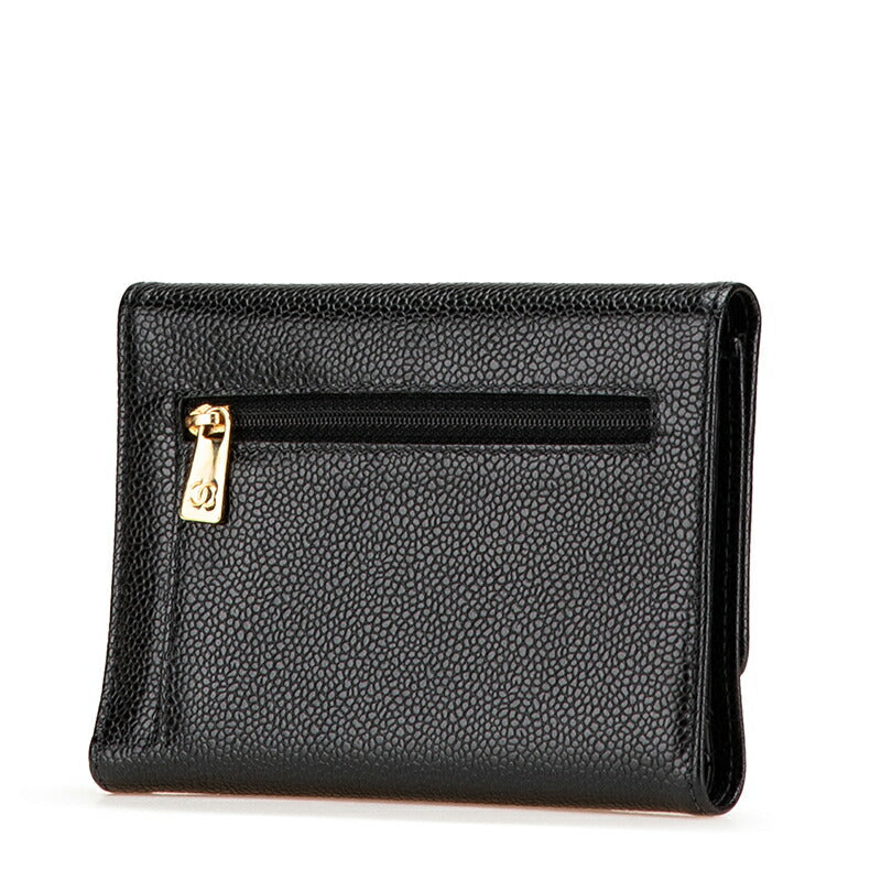 Chanel Coco Mark Caviar Skin Trifold Wallet