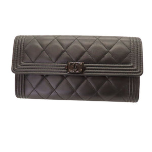 Chanel Boy Chanel Caviar Long Wallet