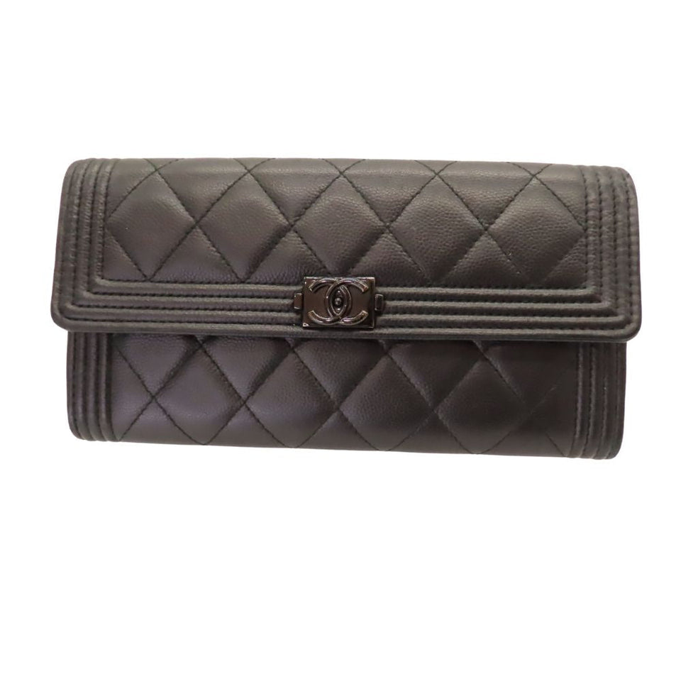 Chanel Boy Chanel Caviar Long Wallet