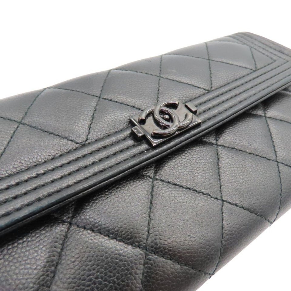 Chanel Boy Chanel Caviar Long Wallet