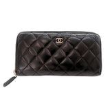 Chanel Classic Long Zip Wallet Lambskin Wallet