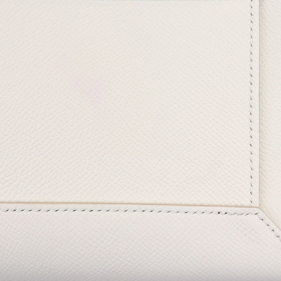 Belt Bag Mini Grained Calfskin White GHW