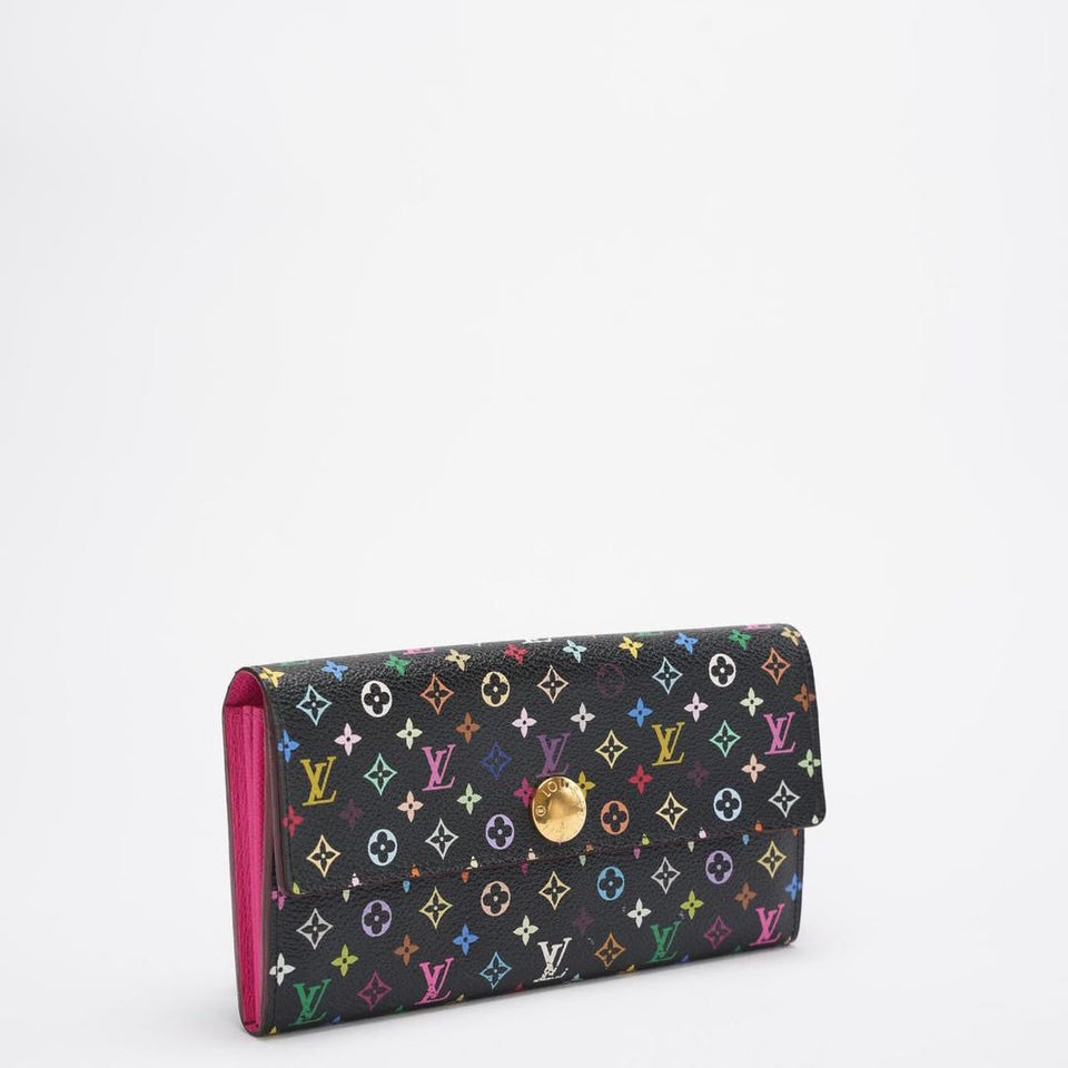 Louis Vuitton Monogram Multicolor Sarah Long Wallet Gold Hardware Limited Edition