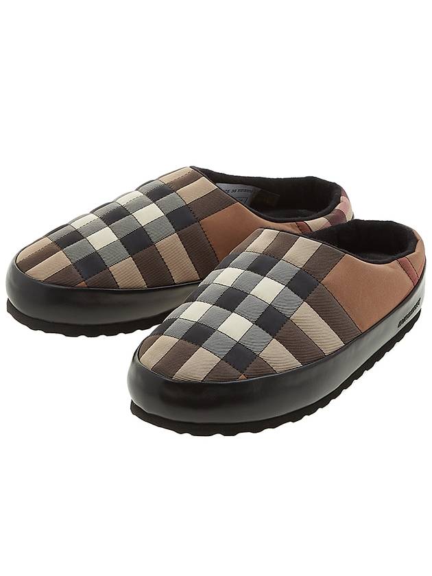 Luxury Burberry House Check Flat Slippers Brown