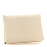 Hermes Epsom Calvi Duo Card Case Craie