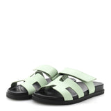 Hermes Epsom Womens Chypre Sandals 40 Vert Jade