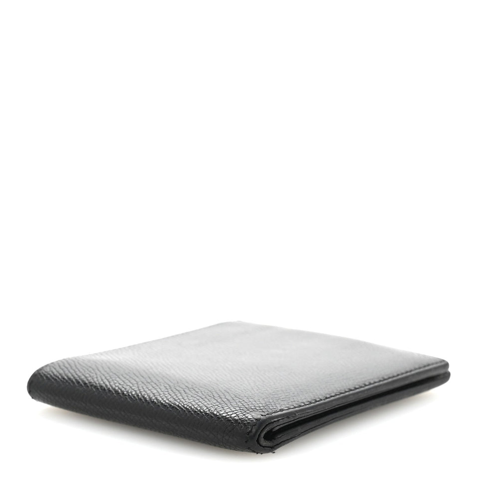 Hermes Epsom Citizen Twill Compact Wallet Black
