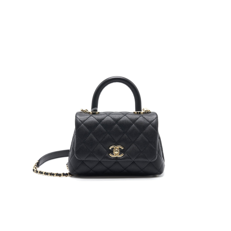 Chanel Coco Handle Extra Mini Black L serial30